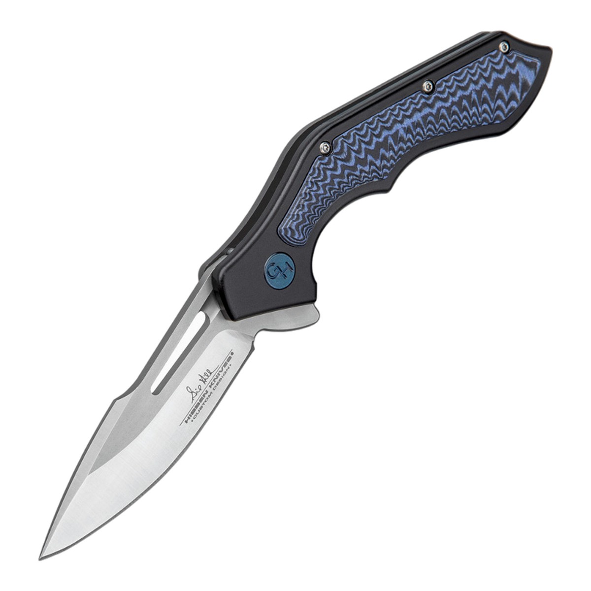 Gil Hibben ギル・ヒブン ハリケーン 7cr17 フリッパー ブルーブラック マイカルタ Hurricane フォルダー アウトドアナイフ キャンプナイフ ブッシュクラフト フィールド 外あそび