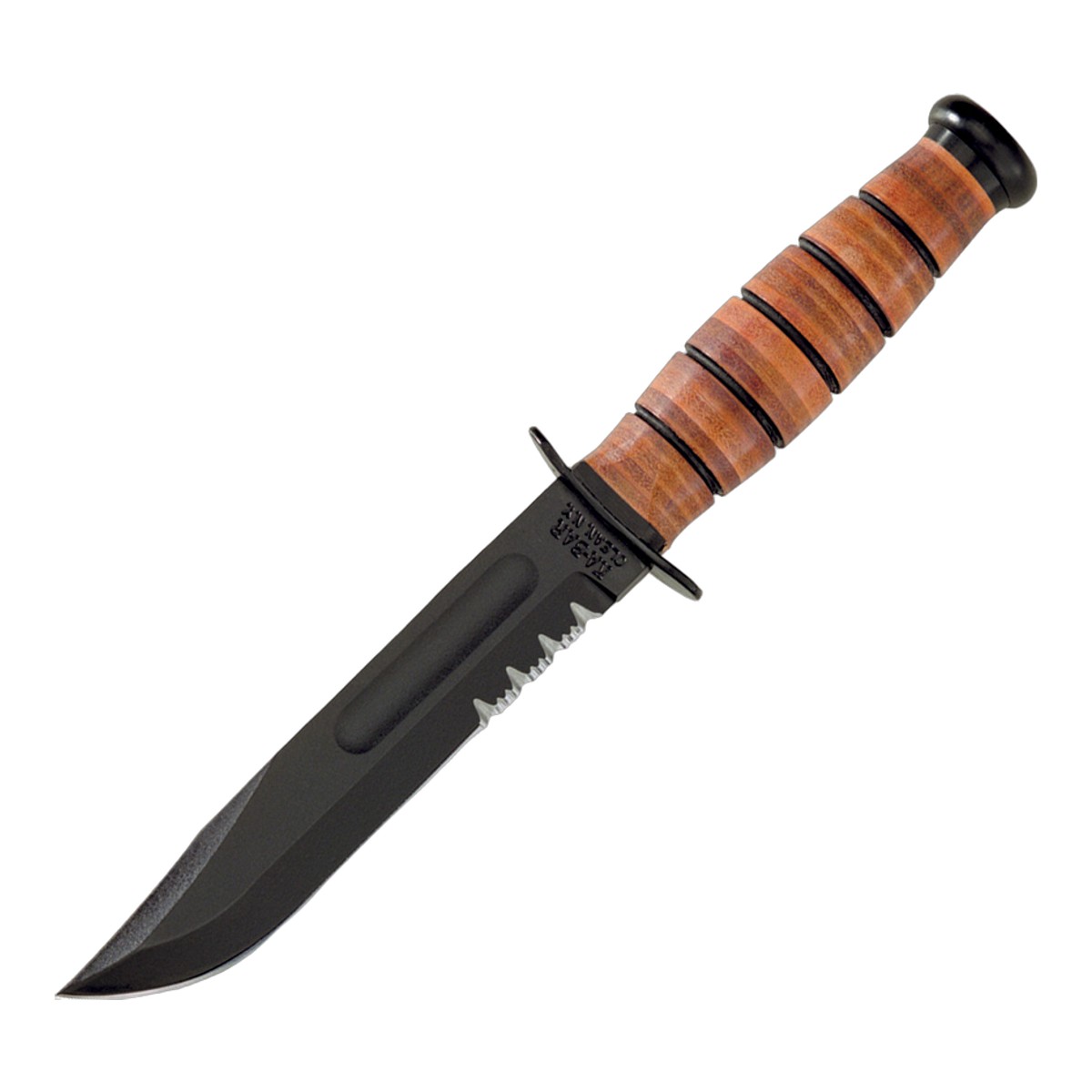 KA-BAR ケー・バー US ARMY ファイティングユーティリティ #1219 7インチ 1095カーボン 波刃 レザー レザーシース Fighting フィックスド アメリカ製 アウトドアナイフ 刃物 キャンプ ハンティング ハンター 狩猟 フィッシング シースナイフ ハンティング キャンプナイフ