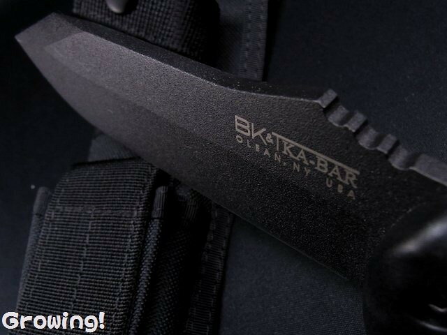 アウトドアナイフ専門グローイングのKA-BAR ケー・バー ベッカー BK10 クルーマン 1095 ナイロンシース BECKER Crewman フィックスド アメリカ製 アウトドアナイフ 刃物 キャンプ ハンティング ハンター 狩猟 フィッシング シースナイフ ハンティング キャンプナイフ ブッシュクラフト｜アングル2