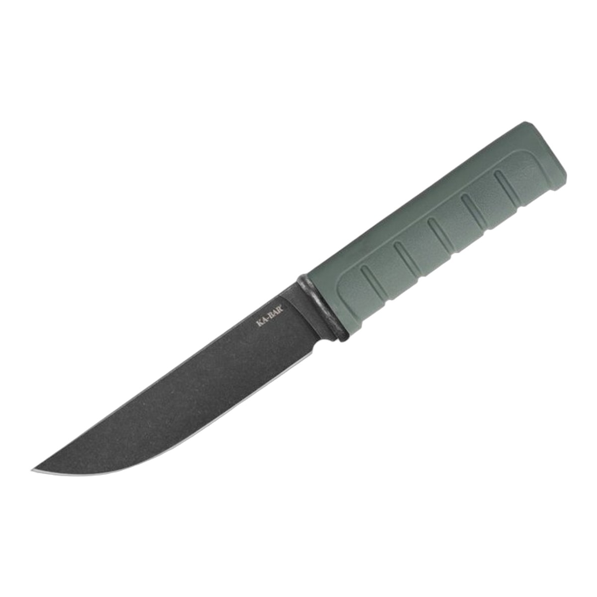 ■KA-BAR【ケー・バー】■ ダスト 2 【D2】【グリーンGFN】 【ガラスブレーカー】Dust II フィックスド ■新品■ KA BAR社 アウトドアフィールドナイフ「ダスト」シリーズ ●ブラックD2鋼ブレード 　　不用意な光の反射を防ぐブラックフィニッシュ ●グリーンGFNハンドル 　　濡れた手でもしっかりと握れます ●プラスチック ベルトシース付属 　　MOLLE コンパーチブル 手になじみ抜群のグリップのGFNハンドル。ブレード上部も丸く加工してあり全体的に優しいフォルムになっております アウトドアシーンで活躍するナイフ おすすめ！！ 【D2 tool steel】 D2工具鋼 冷間工具鋼。炭化物が多く含まれており高い耐摩耗性と優れた硬度を兼ね備えていながらクロム含有量が高いため、他の炭素鋼に比べて錆びにくい ■商品■6101■新品■ ■ブレード：約13.5cm（約4.8mm） ■全長：約25cm　 ■ブレードマテリアル：black finish D2 tool steel ■ハンドルマテリアル：Foliage Green GFN ■シースマテリアル：Black molded plastic MOLLE compatible ■ウエイト：約184g ■KA-BAR【ケー・バー】■ ダスト 2 【D2】【グリーンGFN】 【ガラスブレーカー】Dust II フィックスド ■新品■ ■KA-BAR【ケーバー】■ カーバー ケイバー■ 英国の有名なシェフィールド・カトラリー社に勤めていたナイフメーカーが少数人集まり，ニューイングランド州に小さな工場を建てたのがKA-BARのルーツ。それは，200年以上も前にさかのぼる。この伝統的な老舗メーカーは1800年代になると，ニューイングランド州からウェスターン・ニューヨークと北ペンシルベニアの辺りに拠点を移した。その時　38人で作った会社が今のKA-BAR社の歴史の始まりだ。イギリス発祥の会社はその伝統をアメリカに持ち込みハイクオリティーなナイフを作り続けている 「kill a bear」　熊ハンターが使用していたナイフに感謝し送られてきた手紙に荒々しくこう書いてありました　「k a bar」。会社はそれを商標「KA-BAR」として採用したのでした。第2次世界大戦時に海兵隊で使用され、その後　海軍、沿岸警備隊等の軍隊にも採用されました。非公式ながら朝鮮、ベトナム、イラクでも戦争でも使用されています ■ ご購入前の注意点 ・製造時、輸送に伴う擦り傷、箱の凹み等ある場合がございます事、ご了承下さい。 ・写真、動画はサンプルとなります。 ・モニターの発色により実際と異なる場合があります。 【重要】この商品は当店実店舗でも販売しております。在庫数の更新は随時行っておりますが、お買い上げいただいた商品が、品切れになってしまうこともございます。 その場合、お客様には必ず連絡をさせていただきます。万が一入荷予定がない場合は、キャンセルさせていただく場合もございますことをあらかじめご了承ください。