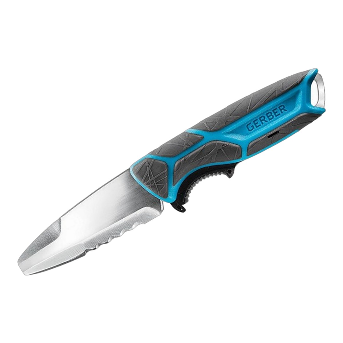 ■GERBER【ガーバー】■ 「クロスリバー」【9Cr18MoV】【波刃】【ラバー】CrossRiver フィックスド ■新品■ ガーバー 錆びに強いモデル「クロスリバー」 ●ブラント ブレード 　　波刃付き 　　　ロープ切断に威力を発揮するセレーション付きブレード ●ポリプロピレン ハンドル 　　滑り止め素材「HYDROTREAD」インレイ ●ポリプロピレン ベルトシース付属 　　トリガーロック付き 　　PFDクリップ ウォータースポーツに最適です ダイビングやカヤックのPFDに装着するなどに最適です ■商品■CrossRiver Knife Salt Rx■新品■ ■ブレード：約7.8cm ■全長：約19cm ■ブレードマテリアル：9Cr18MoV stainless ■ハンドルマテリアル：Blue glass reinforced polypropylene handle with black Hydrotread Grip ■ウエイト：約115g ■GERBER【ガーバー】■ 「クロスリバー」【9Cr18MoV】【波刃】【ラバー】CrossRiver フィックスド ■新品■ ■GERBER【ガーバー】 ■ GERBER【ガーバー】社は1939年にオレゴン州で創業した、世界でもっとも有名なマスプロ・ナイフ・メーカーである。ケルトの有名な伝説に出てくる岩に突き刺さった刃剣がトレードマークだ。切れ味と刃持ちのよさを信条とする同社のポリシーはその優れたナイフだけでなく、 アル・マー や カーショウ といった優れたナイフ関係者も生み出している。 ■ ご購入前の注意点 ・製造時、輸送に伴う擦り傷、箱の凹み等ある場合がございます事、ご了承下さい。 ・写真、動画はサンプルとなります。 ・モニターの発色により実際と異なる場合があります。 【重要】この商品は当店実店舗でも販売しております。在庫数の更新は随時行っておりますが、お買い上げいただいた商品が、品切れになってしまうこともございます。 その場合、お客様には必ず連絡をさせていただきます。万が一入荷予定がない場合は、キャンセルさせていただく場合もございますことをあらかじめご了承ください。 刃物 渓流 シースナイフ ポケットナイフ フォールディングナイフ コンパクト 軽量 収納 登山 野外活動 フィールド 外あそびアメリカ伝統ブランド ガーバー社 昨今はアメリカ製に回帰。コンバットモデルからキャンプなどにも最適なアウトドア ナイフ モデル多数