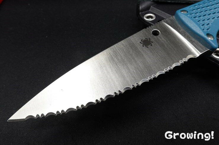 アウトドアナイフ専門グローイングのSpyderco スパイダルコ イナフ2 K390 波刃 FRN ENUFF2 FB31SBL2K390 フィックスド アウトドアナイフ 刃物 キャンプ ハンティング ハンター 狩猟 フィッシング シースナイフ ハンティング キャンプナイフ ブッシュクラフト｜アングル3