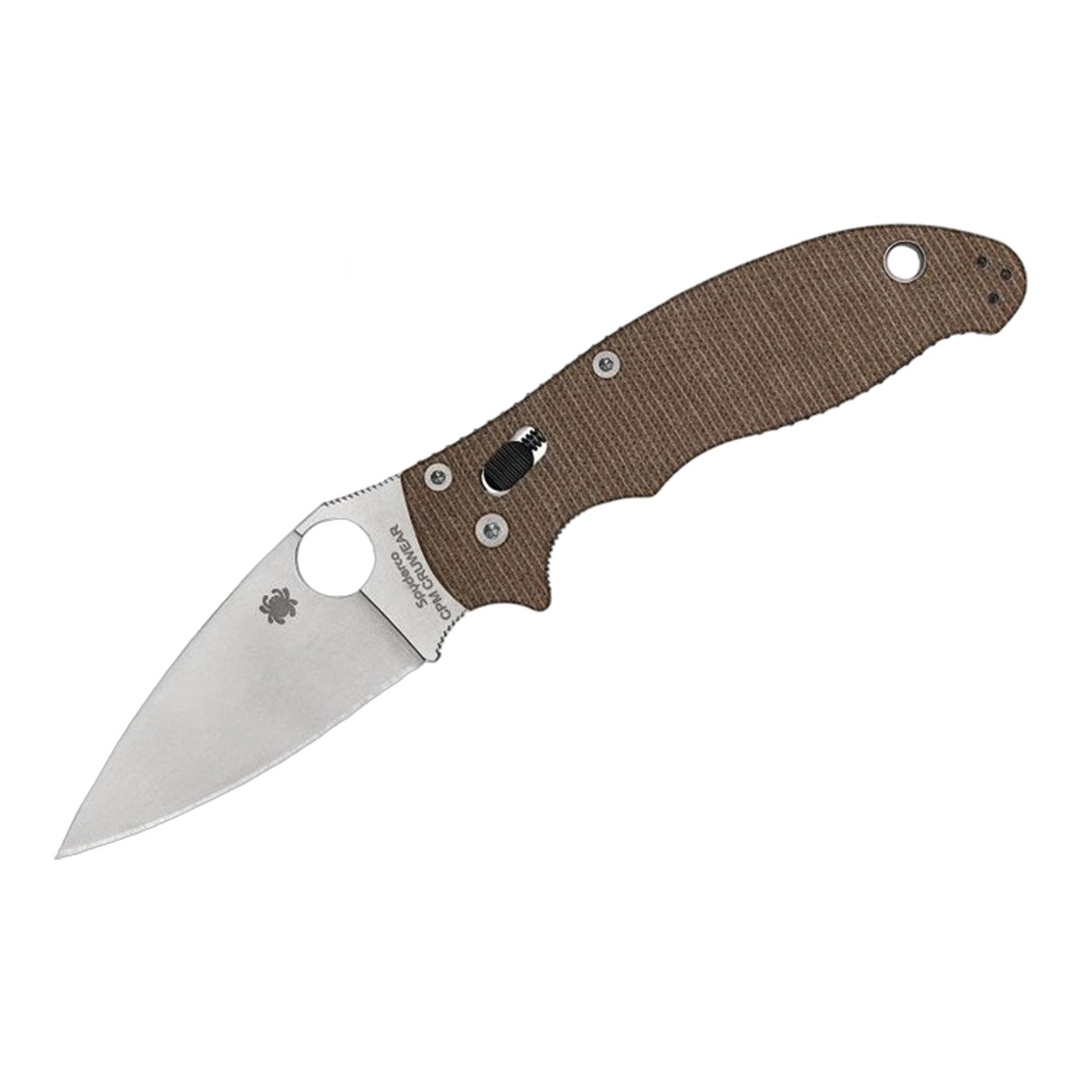 ■Spyderco【スパイダルコ】■ マニックス2 【CPM-CruWear】【ブラウン マイカルタ】Manix 2 C101MPCW2 折りたたみ アメリカ製 ■新品■ スパイダルコ　ボールベアリングロックを採用したフォルダー「マニックス」シリーズ 2nd Generation ●ドロップポイント ブレード 　　刃持ちの良い高級鋼材CPM-CruWear鋼を使用したブレード 　　フラットグラインド ●簡単ブレードオープン 　　スパイダルコ　サムホール　ワンハンドで簡単スムーズオープン ●ボールベアリングロック　ロック機構 ●ブラウンマイカルタ ハンドル 　　握りの良いハンドル形状 ●ポケットクリップ付き 　　2箇所移動可能のポケットクリップ Made in the USA 研磨されていないマイカルタ製スケールで覆われており、これらは使用や経年によって自然にパティナ（古艶）が生じ、独自の風合いを醸し出します おすすめフォルダー！「マニックス」 Made in the USA ■商品■新品■ ■ブレード：約8.6cm（約3.2mm） ■オープン：約20.3cm ■クローズ：約11.9cm ■ブレードマテリアル：CPM-CruWear ■ハンドルマテリアル：Brown canvas micarta ■ウエイト：約131g ■Made in the USA ■Spyderco【スパイダルコ】■ マニックス2 【CPM-CruWear】【ブラウン マイカルタ】Manix 2 C101MPCW2 折りたたみ アメリカ製 ■新品■ ■Spyderco【スパイダルコ】■ スパイダルコ社は、約20年前にコロラド州デンバーに設立。スパイダルコ社を一躍有名にしたクリピット・ナイフは、社長サール・グレツサーの画期的なアイデアによって誕生しました。アイデアマンの彼は数々のアイデアを製品に反映させています。サムホールと呼ばれるブレードに穴を開けた新円のデザインは、同社がパテントを取得しており、ワンハンドでのブレードのオープンクローズもスタッドを取り付けたタイプと違ってかさばらなくスマートに行えます。同社は波刃の製造技術が大変優れていることでも知られています。比較的新しいメーカーですがデザイン、品質ともに高く、精力的にラインナップを増やして続けています。 1991年、スウェーデンのエベレスト登頂隊とアメリカのエベレスト登頂隊が, ともにスパイダルコナイフを採用した話は有名。余談ですが波刃でもきれいにリンゴが剥けます！ 現在ヤフーオークション等でスパイダルコブランドコピー商品が数多く出回っております 当店では正規品保障 ■ ご購入前の注意点 ・製造時、輸送に伴う擦り傷、箱の凹み等ある場合がございます事、ご了承下さい。 ・写真、動画はサンプルとなります。 ・モニターの発色により実際と異なる場合があります。 【重要】この商品は当店実店舗でも販売しております。在庫数の更新は随時行っておりますが、お買い上げいただいた商品が、品切れになってしまうこともございます。 その場合、お客様には必ず連絡をさせていただきます。万が一入荷予定がない場合は、キャンセルさせていただく場合もございますことをあらかじめご了承ください。