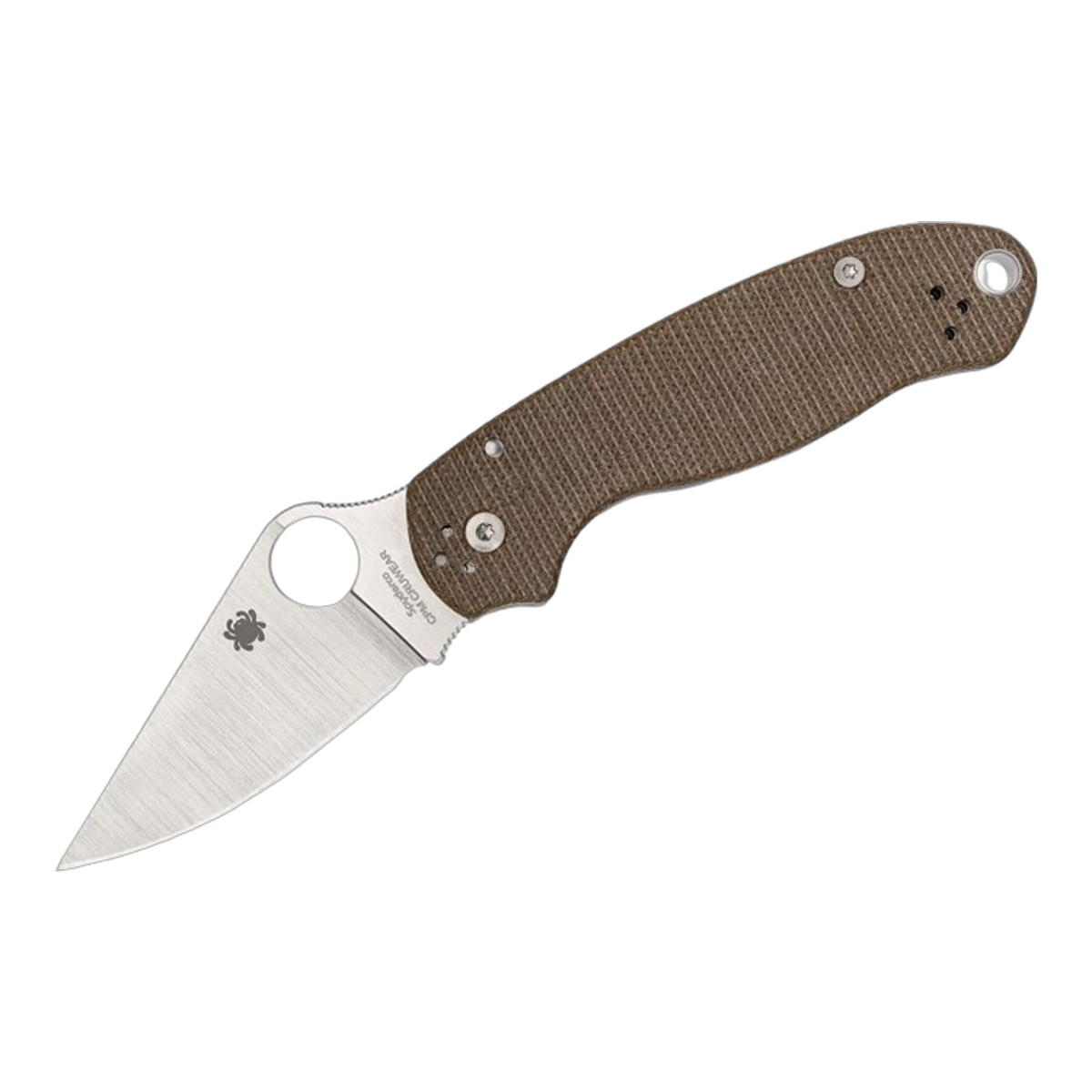 ■Spyderco【スパイダルコ】■ パラ3 【CPM-Cru-Wear】【コンプレッションロック】【ブラウン マイカルタ】PARA3 C223MPCW 折りたたみ ■新品■ 人気の「ミリタリー」シリーズ 「パラ3」各種 高性能鋼材 CPM-Cru-Wear鋼を使用したミリタリーモデル ●ドロップポイントブレード 　　使い勝手の良いドロップポイント 　　高級鋼材CPM-Cru-Wear を採用 　　スパイダルコ　サムホールで簡単ブレードオープニング ●コンプレッションロック 　　コンプレッションロック機構搭載 ●ブラウン マイカルタ ハンドル 　　すべり止めの細かいチェッカリングデザイン ●ポケットクリップ付き 　　上下左右　付け替え可能のポケットクリップ付 Made in the USA 人気の「ミリタリー」シリーズ 使いやすい折りたたみナイフです おすすめ！！ Made in the USA ■商品■Para3■新品■ ■ブレード：約7.5cm（約3.6mm） ■オープン：約18.2cm ■クローズ：約10.8cm ■ブレードマテリアル：CPM-CruWear ■ハンドルマテリアル：Brown micarta ■ウエイト：約99g ■Made in Golden, Colorado U.S.A. ■Spyderco【スパイダルコ】■ パラ3 【CPM-Cru-Wear】【コンプレッションロック】【ブラウン マイカルタ】PARA3 C223MPCW 折りたたみ ■新品■ ■Spyderco【スパイダルコ】■ スパイダルコ社は、約20年前にコロラド州デンバーに設立。スパイダルコ社を一躍有名にしたクリピット・ナイフは、社長サール・グレツサーの画期的なアイデアによって誕生しました。アイデアマンの彼は数々のアイデアを製品に反映させています。サムホールと呼ばれるブレードに穴を開けた新円のデザインは、同社がパテントを取得しており、ワンハンドでのブレードのオープンクローズもスタッドを取り付けたタイプと違ってかさばらなくスマートに行えます。同社は波刃の製造技術が大変優れていることでも知られています。比較的新しいメーカーですがデザイン、品質ともに高く、精力的にラインナップを増やして続けています。 1991年、スウェーデンのエベレスト登頂隊とアメリカのエベレスト登頂隊が, ともにスパイダルコナイフを採用した話は有名。余談ですが波刃でもきれいにリンゴが剥けます！ 現在ヤフーオークション等でスパイダルコブランドコピー商品が数多く出回っております 当店では正規品保障 ■ ご購入前の注意点 ・製造時、輸送に伴う擦り傷、箱の凹み等ある場合がございます事、ご了承下さい。 ・写真、動画はサンプルとなります。 ・モニターの発色により実際と異なる場合があります。 【重要】この商品は当店実店舗でも販売しております。在庫数の更新は随時行っておりますが、お買い上げいただいた商品が、品切れになってしまうこともございます。 その場合、お客様には必ず連絡をさせていただきます。万が一入荷予定がない場合は、キャンセルさせていただく場合もございますことをあらかじめご了承ください。