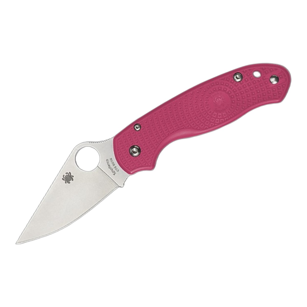 ■Spyderco【スパイダルコ】■ パラ3 ピンク 【CTS-BD1N】【FRN】PARA3 C223PPN 折りたたみ ■新品■ 人気の「ミリタリー」シリーズ スパイダルコ 「パラ3」各種 ●ドロップポイントブレード 　　使い勝手の良いドロップポイント ●ラウンドホール 　　スパイダルコ　サムホールで簡単ブレードオープニング ●コンプレッションロック 　　コンプレッションロック ロック機構搭載 ●FRNハンドル 　　すべり止めの細かいチェッカリングデザイン 　　　　Bi-Directional Texturing ●ポケットクリップ付き 　　左右　付け替え可能のポケットクリップ付 Made in the USA スパイダルコ 「パラ3」各種 ピンクモデルは一部収益を乳がんを周知する非営利団体に寄付しております 使いやすい折りたたみナイフです おすすめ！！ Made in Golden, Colorado U.S.A. ■商品■Para3■新品■ ■ブレード：約7.5cm（約3.7mm） ■オープン：約18.3cm ■クローズ：約10.9cm ■ブレードマテリアル：CTS-BD1N ■ハンドルマテリアル：FRN ■ウエイト：約68g ■Made in Golden, Colorado U.S.A. ■Spyderco【スパイダルコ】■ パラ3 ピンク 【CTS-BD1N】【FRN】PARA3 C223PPN 折りたたみ ■新品■ ■Spyderco【スパイダルコ】■ スパイダルコ社は、約20年前にコロラド州デンバーに設立。スパイダルコ社を一躍有名にしたクリピット・ナイフは、社長サール・グレツサーの画期的なアイデアによって誕生しました。アイデアマンの彼は数々のアイデアを製品に反映させています。サムホールと呼ばれるブレードに穴を開けた新円のデザインは、同社がパテントを取得しており、ワンハンドでのブレードのオープンクローズもスタッドを取り付けたタイプと違ってかさばらなくスマートに行えます。同社は波刃の製造技術が大変優れていることでも知られています。比較的新しいメーカーですがデザイン、品質ともに高く、精力的にラインナップを増やして続けています。 1991年、スウェーデンのエベレスト登頂隊とアメリカのエベレスト登頂隊が, ともにスパイダルコナイフを採用した話は有名。余談ですが波刃でもきれいにリンゴが剥けます！ 現在ヤフーオークション等でスパイダルコブランドコピー商品が数多く出回っております 当店では正規品保障 ■ ご購入前の注意点 ・製造時、輸送に伴う擦り傷、箱の凹み等ある場合がございます事、ご了承下さい。 ・写真、動画はサンプルとなります。 ・モニターの発色により実際と異なる場合があります。 【重要】この商品は当店実店舗でも販売しております。在庫数の更新は随時行っておりますが、お買い上げいただいた商品が、品切れになってしまうこともございます。 その場合、お客様には必ず連絡をさせていただきます。万が一入荷予定がない場合は、キャンセルさせていただく場合もございますことをあらかじめご了承ください。