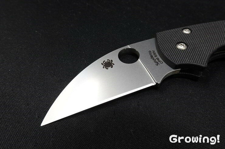 アウトドアナイフ専門グローイングのSpyderco スパイダルコ リル ネイティブ ウォーンクリフ CPM-S30V コンプレッション G-10 LIL' NATIVE C230GPWC 定番フォルダー アウトドアナイフ 刃物 キャンプ ハンティング ハンター 狩猟 フィッシング｜アングル2