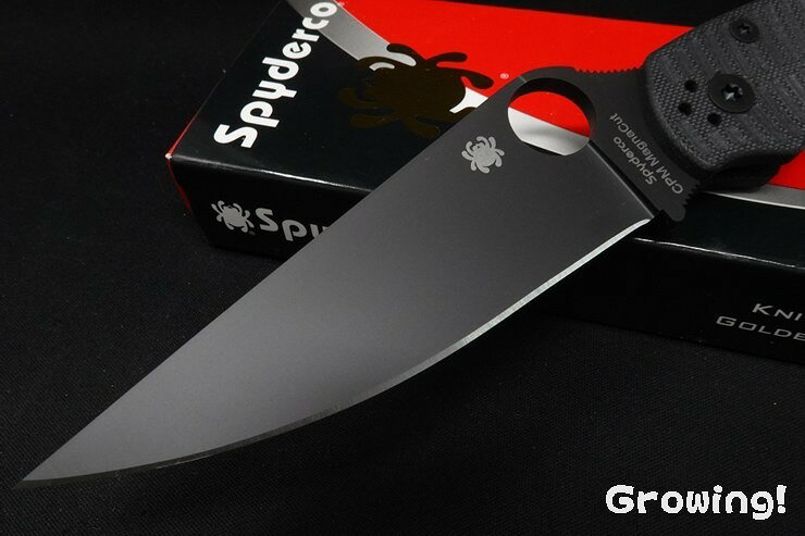 アウトドアナイフ専門グローイングのSpyderco スパイダルコ ミリタリー2 ソルト CPM-MAGNACUT コンプレッション G-10 MILITARY 2 C36GMCBKP2 折りたたみ アメリカ製 アウトドアナイフ 刃物 キャンプ ハンティング ハンター 狩猟 フィッシング キャンプナイフ ポケット フォルダー フォールディングナイフ 収納｜アングル2
