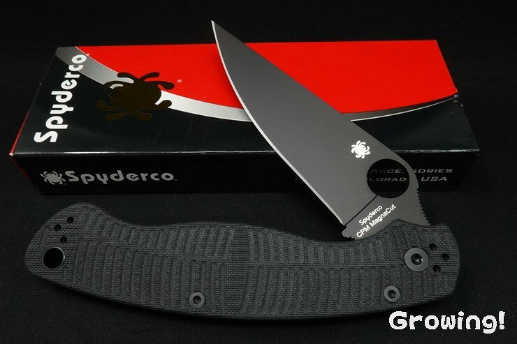 アウトドアナイフ専門グローイングのSpyderco スパイダルコ ミリタリー2 ソルト CPM-MAGNACUT コンプレッション G-10 MILITARY 2 C36GMCBKP2 折りたたみ アメリカ製 アウトドアナイフ 刃物 キャンプ ハンティング ハンター 狩猟 フィッシング キャンプナイフ ポケット フォルダー フォールディングナイフ 収納｜アングル3