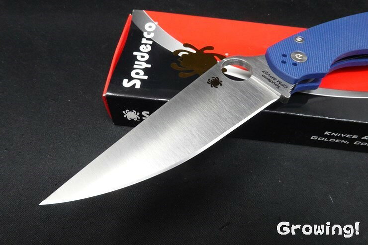 アウトドアナイフ専門グローイングのSpyderco スパイダルコ ミリタリー2 CPM-SPY27 コンプレッション コバルトブルーG-10 MILITARY 2 C36GPCBL2 折りたたみ アメリカ製 アウトドアナイフ 刃物 キャンプ ハンティング ハンター 狩猟 フィッシング キャンプナイフ ポケット フォルダー フォールディングナイフ｜アングル2