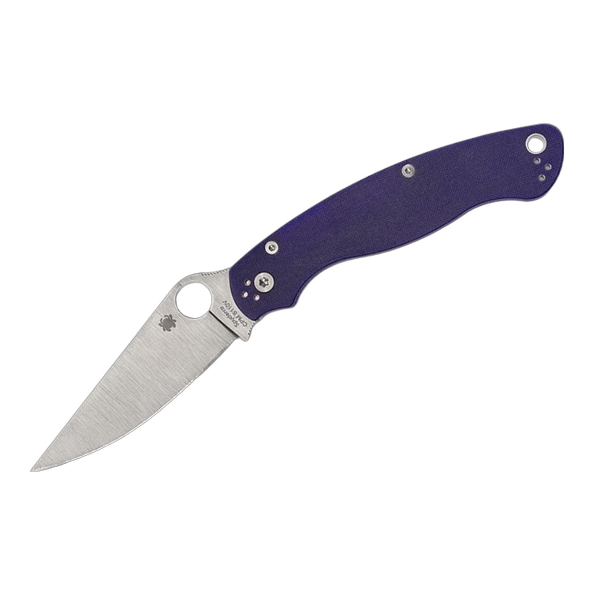 ■Spyderco【スパイダルコ】■ ミリタリー2 【CPM-S110V】【コンプレッションロック】【ダークブルーG-10】C36GPDBL2 MILITARY 折りたたみ ■新品■ 高性能鋼材　CPM S110Vを使用 人気モデル「ミリタリー」シリーズ ●大型ドロップポイント・ブレード 　　高級鋼材CPM-S110V使用で刃持ちよく切れ味バツグン 　　大きいサムホールでブレードはワンハンドでオープンクローズが容易 　　フラットグラインド ●コンプレッション ロック ●ダークブルーG-10 ハンドル 　　タフなG-10ハンドル ●ポケットクリップ付 Made in the USA スパイダルコ 人気シリーズ　「ミリタリー」 CPM-S110V チャート Made in the USA ■商品■Military■新品■ ■ブレード：約10.3cm（約4mm） ■オープン：約24.2cm ■クローズ：約14cm ■ブレードマテリアル：CPM-S110V ■ハンドルマテリアル：G-10 ■ウエイト：約124g ■Made in Golden, Colorado U.S.A. ■Spyderco【スパイダルコ】■ ミリタリー2 【CPM-S110V】【コンプレッションロック】【ダークブルーG-10】C36GPDBL2 MILITARY 折りたたみ ■新品■ ■Spyderco【スパイダルコ】■ スパイダルコ社は、約20年前にコロラド州デンバーに設立。スパイダルコ社を一躍有名にしたクリピット・ナイフは、社長サール・グレツサーの画期的なアイデアによって誕生しました。アイデアマンの彼は数々のアイデアを製品に反映させています。サムホールと呼ばれるブレードに穴を開けた新円のデザインは、同社がパテントを取得しており、ワンハンドでのブレードのオープンクローズもスタッドを取り付けたタイプと違ってかさばらなくスマートに行えます。同社は波刃の製造技術が大変優れていることでも知られています。比較的新しいメーカーですがデザイン、品質ともに高く、精力的にラインナップを増やして続けています。 1991年、スウェーデンのエベレスト登頂隊とアメリカのエベレスト登頂隊が, ともにスパイダルコナイフを採用した話は有名。余談ですが波刃でもきれいにリンゴが剥けます！ 現在ヤフーオークション等でスパイダルコブランドコピー商品が数多く出回っております 当店では正規品保障 ■ ご購入前の注意点 ・製造時、輸送に伴う擦り傷、箱の凹み等ある場合がございます事、ご了承下さい。 ・写真、動画はサンプルとなります。 ・モニターの発色により実際と異なる場合があります。 【重要】この商品は当店実店舗でも販売しております。在庫数の更新は随時行っておりますが、お買い上げいただいた商品が、品切れになってしまうこともございます。 その場合、お客様には必ず連絡をさせていただきます。万が一入荷予定がない場合は、キャンセルさせていただく場合もございますことをあらかじめご了承ください。