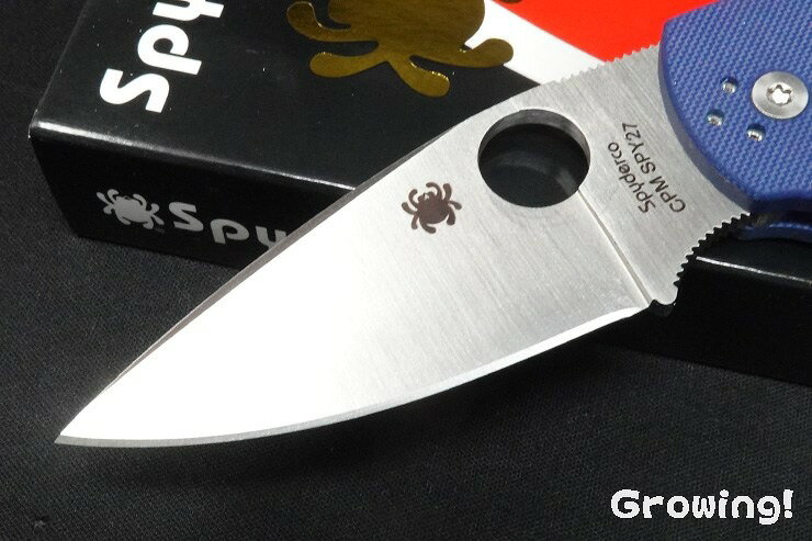 アウトドアナイフ専門グローイングのSpyderco スパイダルコ ネイティブ5 CPM-SPY27 G-10 C41GPCBL5 Native5 折りたたみ アメリカ製 アウトドアナイフ 刃物 キャンプ ハンティング ハンター 狩猟 フィッシング キャンプナイフ ポケット フォルダー フォールディングナイフ 収納｜アングル2
