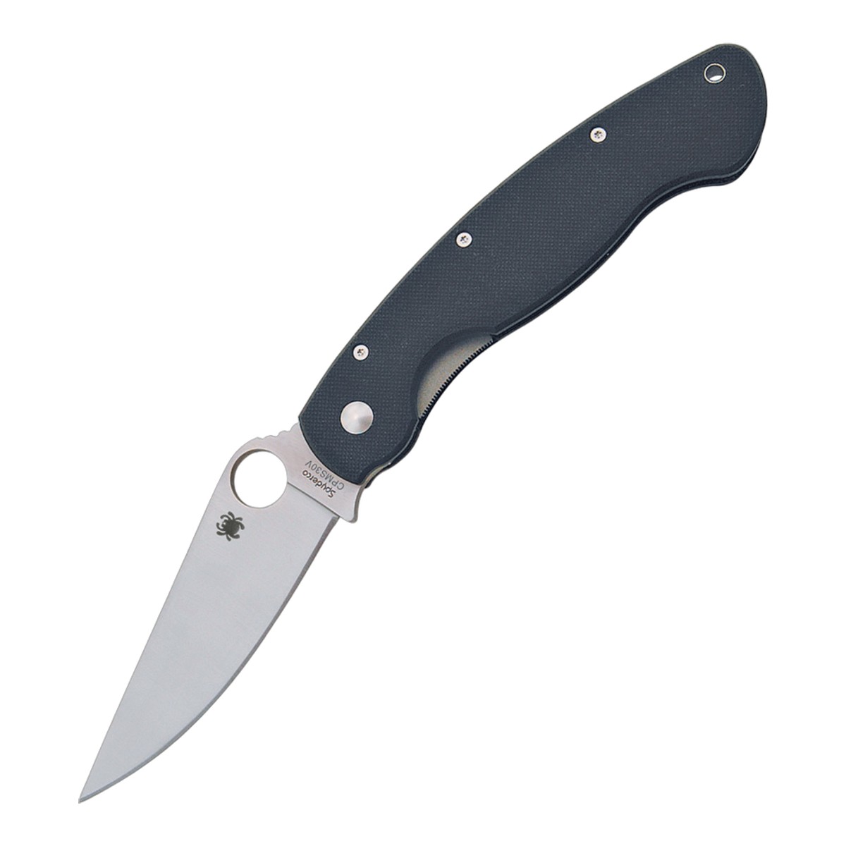 ■Spyderco【スパイダルコ】■ ミリタリー 【CPM-S30V】【G-10】C36GPE MILITARY 折りたたみ アメリカ製 ■新品■ 高性能鋼材　CPM-S30Vを使用 スパイダルコ 人気モデル 「ミリタリー」シリーズ ●大型ドロップポイント ブレード 　　高級鋼材CPM-S30Vを使用で刃持ちよく切れ味バツグン 　　大きいサムホールでブレードはワンハンドでオープンクローズが容易 ●ライナーロック ●G10ハンドル 　　滑り止めチェッカリング デザインのブラックG-10 ●ポケットクリップ付 　　ポケットクリップはシルバーに変更されております 　　 Made in the USA 大型のブレード使いやすいデザイン スパイダルコ 人気モデル 「ミリタリー」シリーズ 【CPM-S30V】 アメリカCrucible Industries 社が開発した、粉末冶金法で作られた高性能鋼材。バナジウムカーバイドを多量に含むことで、既存のナイフ用ステンレス鋼に比べて格段に高い耐摩耗性（刃持ちの良さ）を実現。ハイエンドな高級鋼材で多くのカスタムナイフメーカーもこの鋼材を採用した Made in the USA ■商品■Military C36GPE■新品■ ■ブレード：約10.3cm（約4mm） ■オープン：約24cm ■クローズ：約14cm ■ブレードマテリアル：CPM-S30V ■ハンドルマテリアル：Black G-10 ■ウエイト：約124g ■Made in Golden, Colorado U.S.A. ■Spyderco【スパイダルコ】■ ミリタリー 【CPM-S30V】【G-10】C36GPE MILITARY 折りたたみ アメリカ製 ■新品■ ■Spyderco【スパイダルコ】■ スパイダルコ社は、約20年前にコロラド州デンバーに設立。スパイダルコ社を一躍有名にしたクリピット・ナイフは、社長サール・グレツサーの画期的なアイデアによって誕生しました。アイデアマンの彼は数々のアイデアを製品に反映させています。サムホールと呼ばれるブレードに穴を開けた新円のデザインは、同社がパテントを取得しており、ワンハンドでのブレードのオープンクローズもスタッドを取り付けたタイプと違ってかさばらなくスマートに行えます。同社は波刃の製造技術が大変優れていることでも知られています。比較的新しいメーカーですがデザイン、品質ともに高く、精力的にラインナップを増やして続けています。 1991年、スウェーデンのエベレスト登頂隊とアメリカのエベレスト登頂隊が, ともにスパイダルコナイフを採用した話は有名。余談ですが波刃でもきれいにリンゴが剥けます！ 現在ヤフーオークション等でスパイダルコブランドコピー商品が数多く出回っております 当店では正規品保障 ■ ご購入前の注意点 ・製造時、輸送に伴う擦り傷、箱の凹み等ある場合がございます事、ご了承下さい。 ・写真、動画はサンプルとなります。 ・モニターの発色により実際と異なる場合があります。 【重要】この商品は当店実店舗でも販売しております。在庫数の更新は随時行っておりますが、お買い上げいただいた商品が、品切れになってしまうこともございます。 その場合、お客様には必ず連絡をさせていただきます。万が一入荷予定がない場合は、キャンセルさせていただく場合もございますことをあらかじめご了承ください。