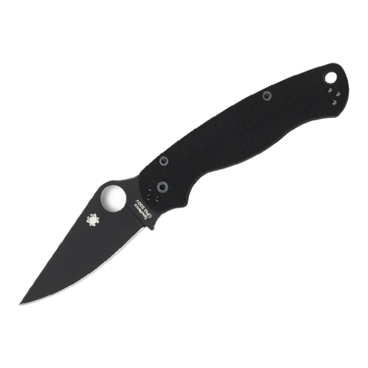 ■Spyderco【スパイダルコ】■ パラ ミリタリー2 【ブラック】【CPM-S45VN】【G-10】ParaMilitary 2 ■新品■ 人気の「ミリタリー」シリーズ 高性能鋼材　CPM-S45VNを使用したミリタリーモデル ●ドロップポイント・ブレード 　　刃持ちの良い高級鋼材CPM-S45VN使用 ●コンプレッションロック 　　コンプレッションロック　ロック機構を搭載 ●サムホール 　　スパイダルコ ラウンドホール（サムホール）でワンハンドでのブレードオープンが容易 ●ブラックG-10・ハンドル 　　ランヤードホール付き ●ポケットクリップ 　　上下左右　付け替え可能のポケットクリップ付 Made in the USA スパイダルコ 「パラ-ミリタリー」シリーズ 使いやすいブレードとロック　人気フォルダーです Made in the USA ■商品■PARA MILITARY 2■新品■ ■ブレード：約8.8cm（約3.7mm） ■オープン：約21.1cm ■クローズ：約12.2cm ■ブレードマテリアル：CPM-S45VN ■ハンドルマテリアル：G-10 ■ウエイト：約101g ■Made in the USA ■Spyderco【スパイダルコ】■ パラ ミリタリー2 【ブラック】【CPM-S45VN】【G-10】ParaMilitary 2 ■新品■ ＊＊　ミリタリーシリーズは偽物も多く出回っておりますのでご注意ください（粗悪です） ＊＊　鋼材チェンジしております ■Spyderco【スパイダルコ】■ スパイダルコ社は、約20年前にコロラド州デンバーに設立。スパイダルコ社を一躍有名にしたクリピット・ナイフは、社長サール・グレツサーの画期的なアイデアによって誕生しました。アイデアマンの彼は数々のアイデアを製品に反映させています。サムホールと呼ばれるブレードに穴を開けた新円のデザインは、同社がパテントを取得しており、ワンハンドでのブレードのオープンクローズもスタッドを取り付けたタイプと違ってかさばらなくスマートに行えます。同社は波刃の製造技術が大変優れていることでも知られています。比較的新しいメーカーですがデザイン、品質ともに高く、精力的にラインナップを増やして続けています。 1991年、スウェーデンのエベレスト登頂隊とアメリカのエベレスト登頂隊が, ともにスパイダルコナイフを採用した話は有名。余談ですが波刃でもきれいにリンゴが剥けます！ 現在ヤフーオークション等でスパイダルコブランドコピー商品が数多く出回っております 当店では正規品保障 ■ ご購入前の注意点 ・製造時、輸送に伴う擦り傷、箱の凹み等ある場合がございます事、ご了承下さい。 ・写真、動画はサンプルとなります。 ・モニターの発色により実際と異なる場合があります。 【重要】この商品は当店実店舗でも販売しております。在庫数の更新は随時行っておりますが、お買い上げいただいた商品が、品切れになってしまうこともございます。 その場合、お客様には必ず連絡をさせていただきます。万が一入荷予定がない場合は、キャンセルさせていただく場合もございますことをあらかじめご了承ください。
