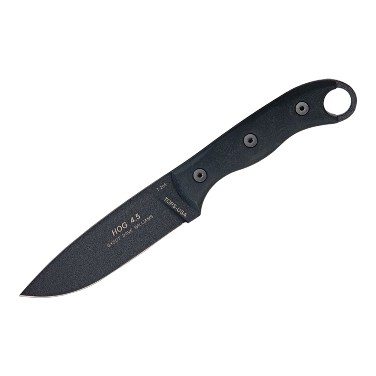 TOPS トップス HOG4.5 1095カーボン マイカルタ カイデックス ホイッスル HUNTER OF GUNMEN フィックスド アウトドアナイフ 刃物 キャンプ ハンティング ハンター 狩猟 フィッシング シースナイフ ハンティング キャンプナイフ ブッシュクラフト