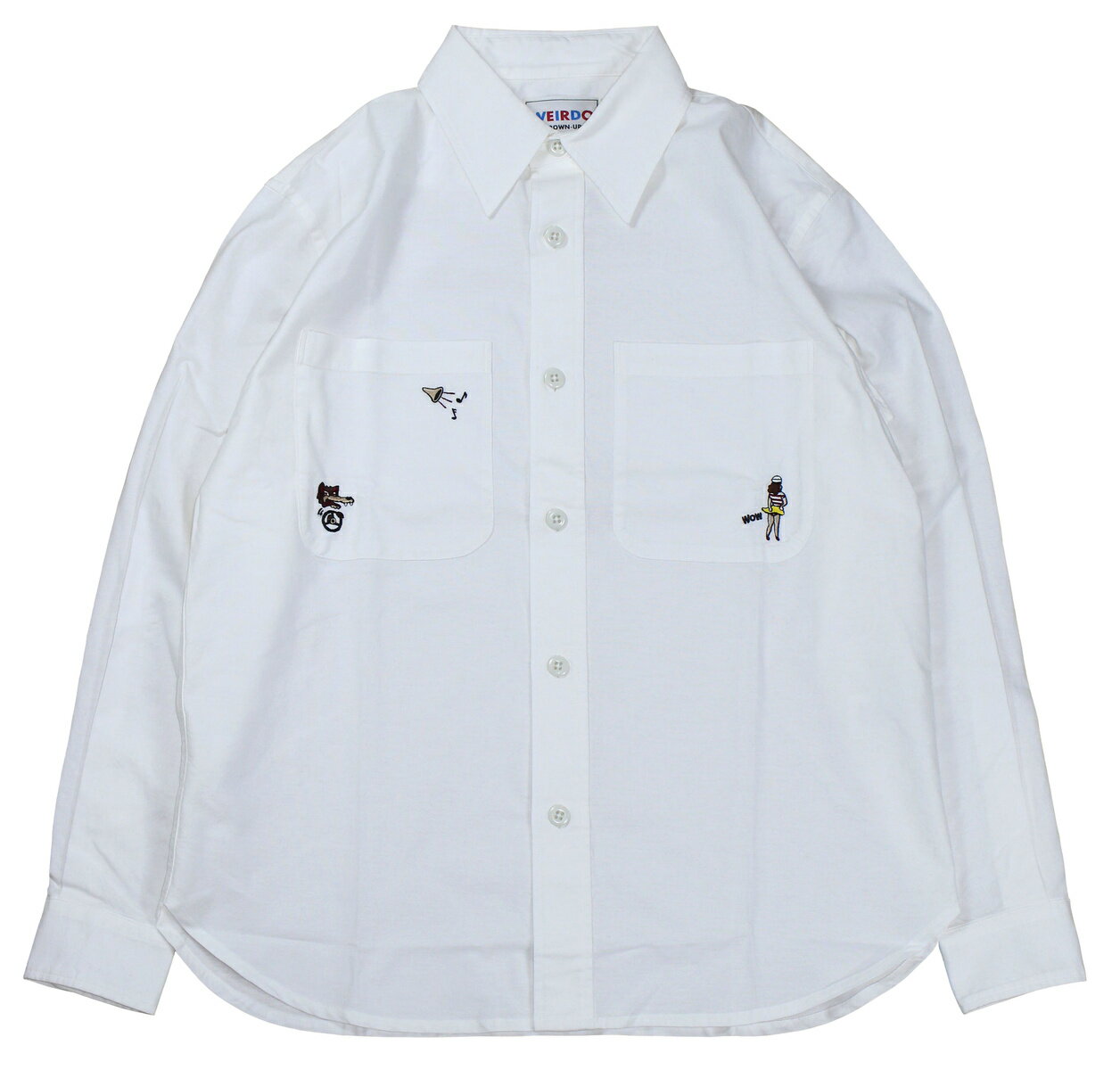 WEIRDO [-WOLF BAIT - L/S SHIRTS- WHITE size.S,M,L,