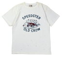 OLD CROW [-SPEEDSTER - S/S T-SHIRTS- WHITE size.S,M,L,XL]