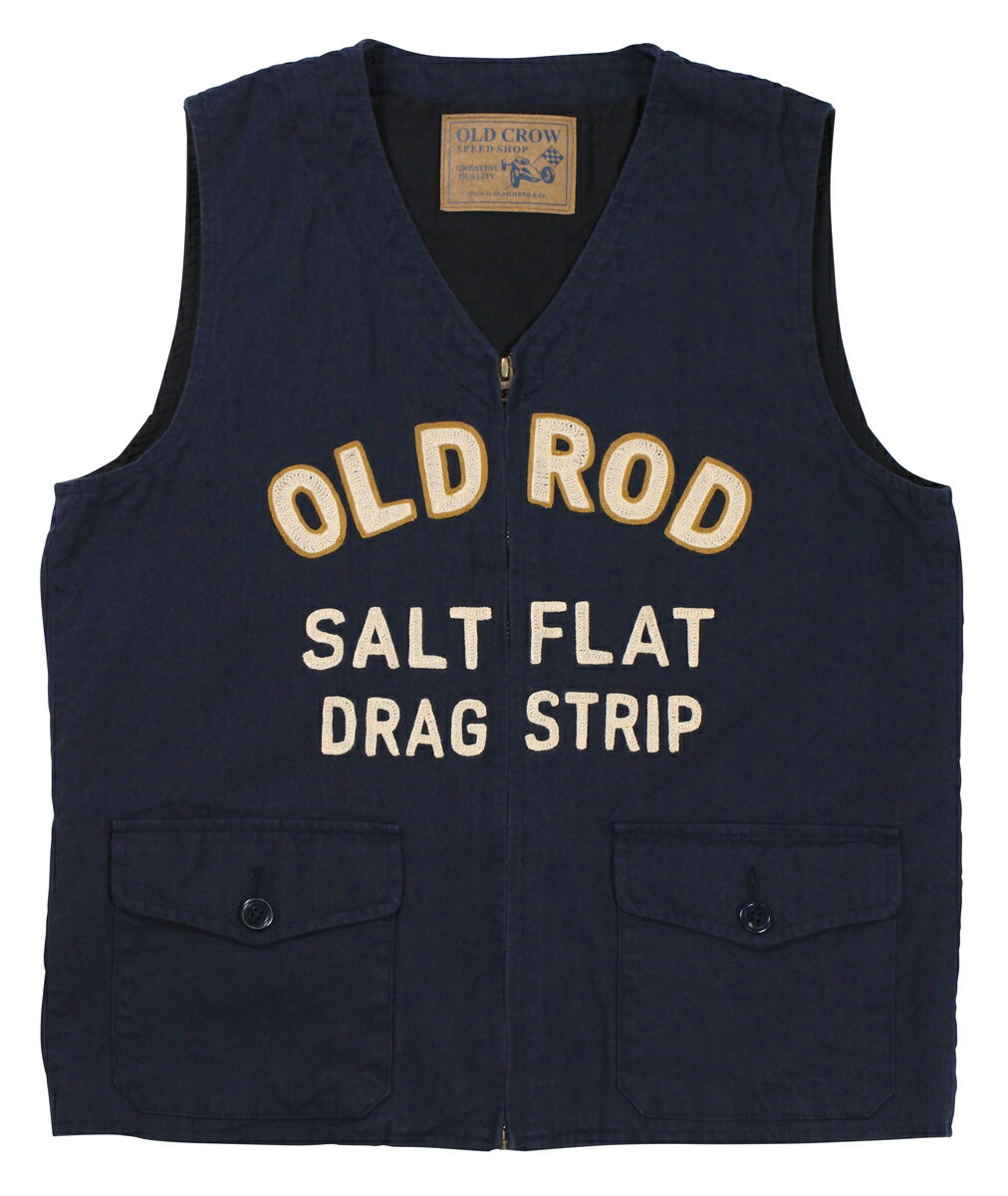 OLD CROW [-OLD ROD - VEST- NAVY size.S,M,L,XL]