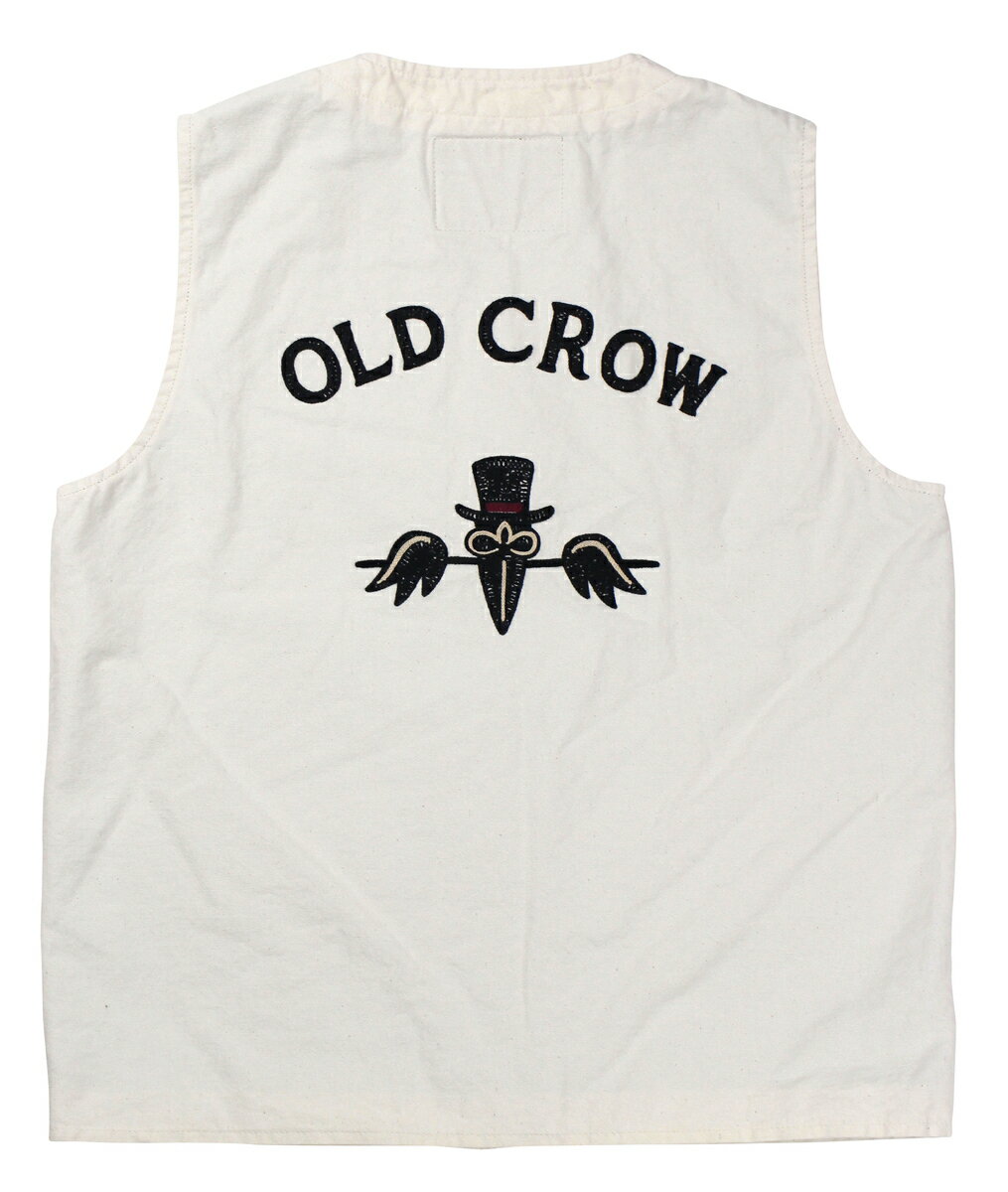 OLD CROW [-OLD ROD - VEST- IVORY size.S,M,L,XL]