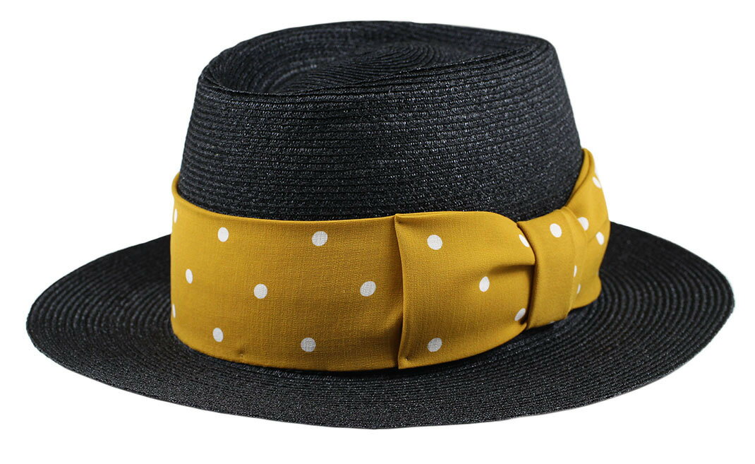GANGSTERVILLE [-THE MIXTURE 7.19 - HAT- BLACK×MUSTARD size.M,L]