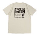 TROPHY CLOTHING [-BOX LOGO OD POCKET TEE- NATURAL size.36,38,40,42]