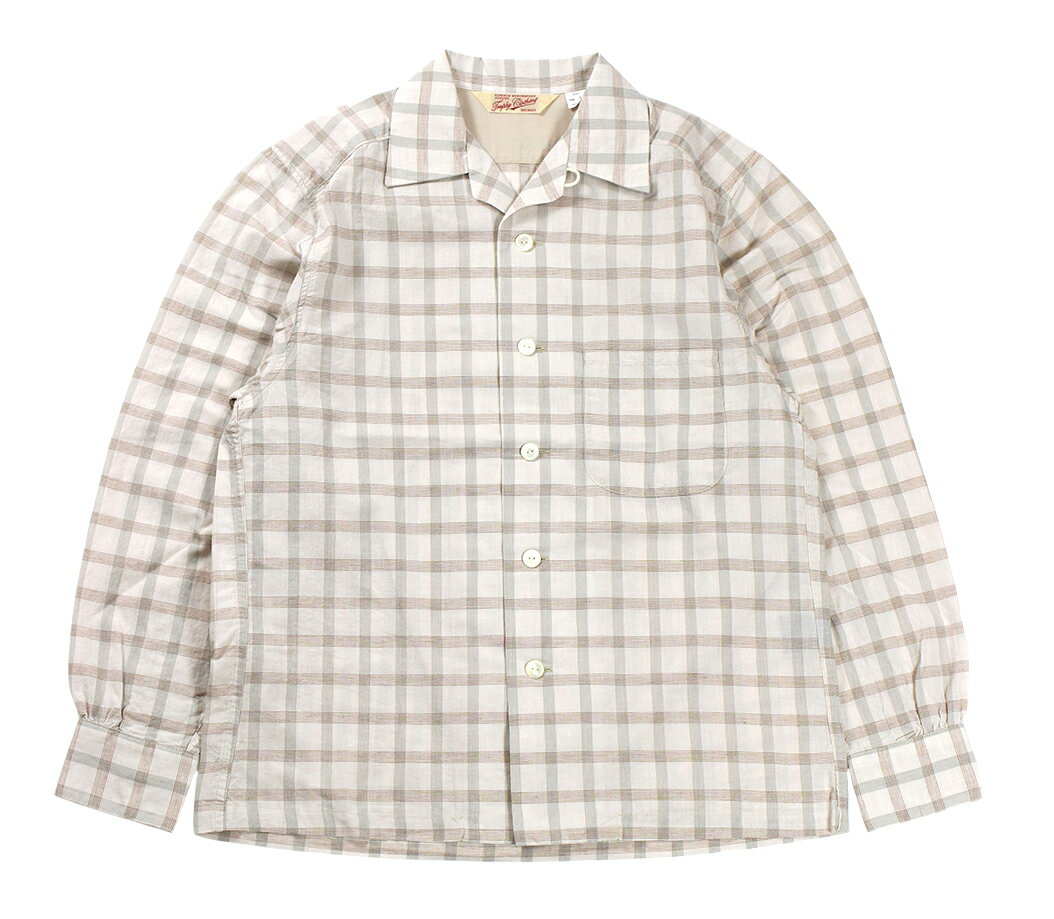 TROPHY CLOTHING [-TOWN CRAFT CHECK L/S SHIRT- OFF WHITE size 14,15,16,17]