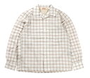 TROPHY CLOTHING -TOWN CRAFT CHECK L/S SHIRT- OFF WHITE size 14,15,16,17