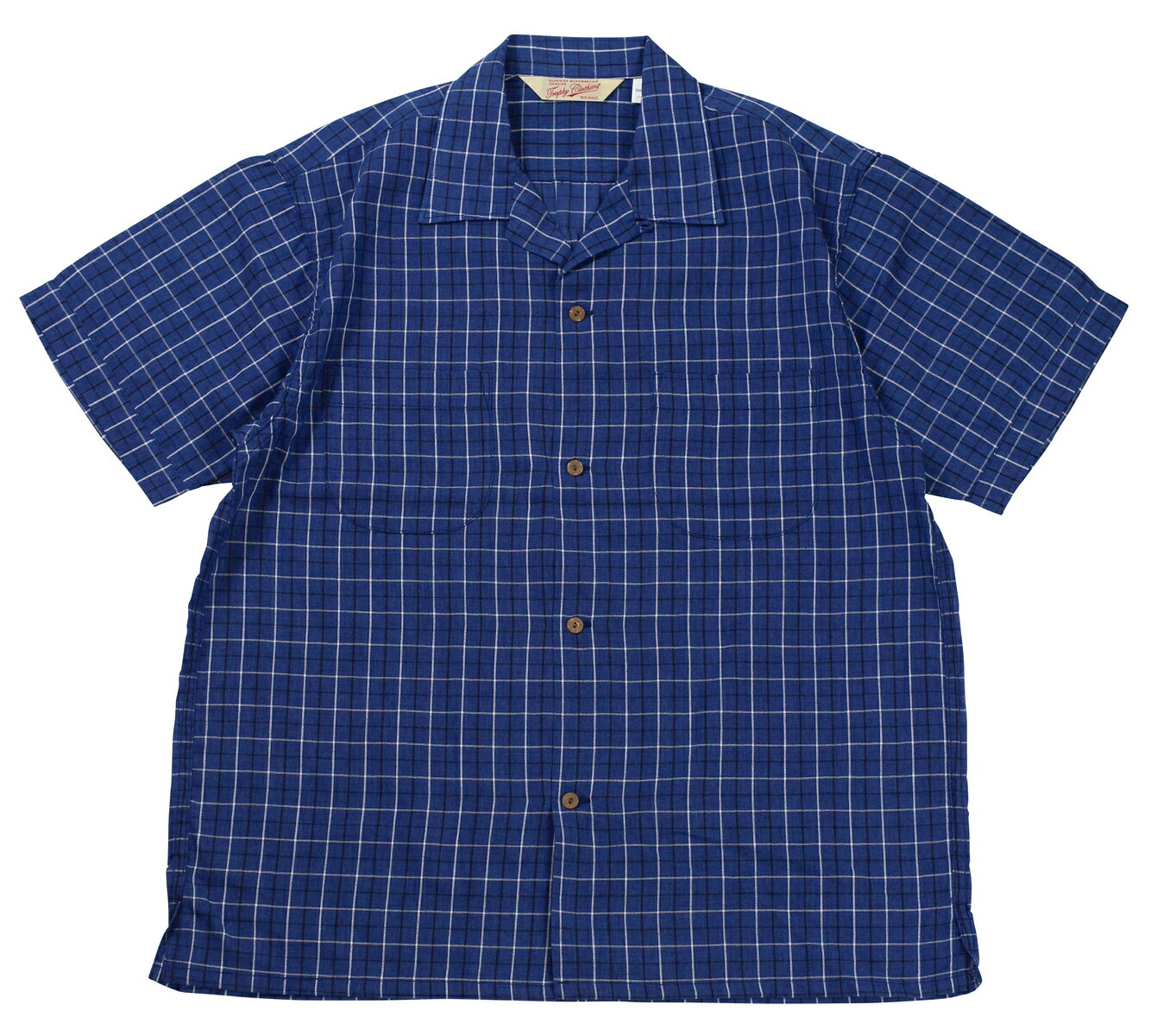 TROPHY CLOTHING [-Long Beach Check Shirt- Blue siz