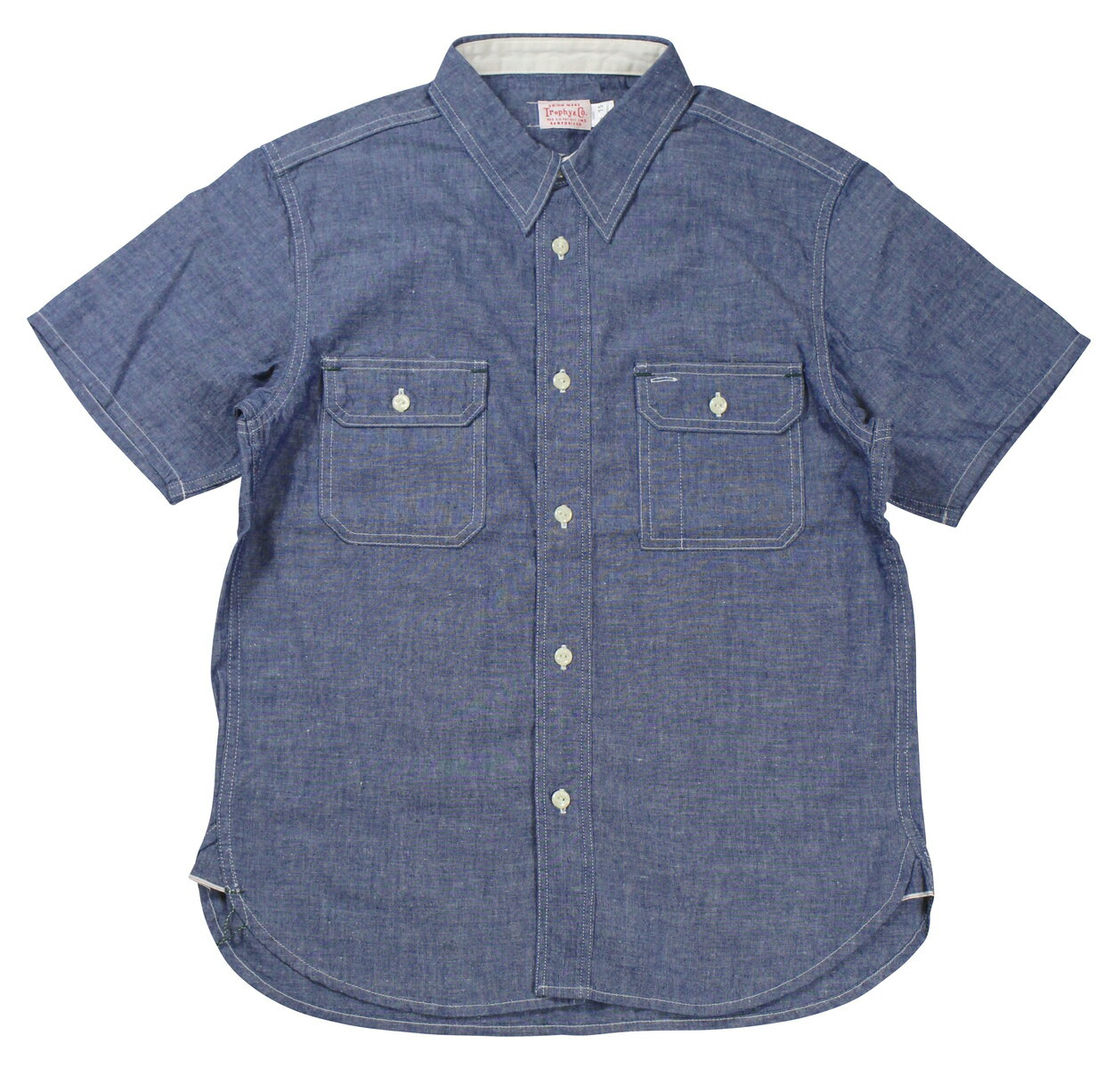 TROPHY CLOTHING [-Harvest S/S Shirt- Indigo size.14,15,16,17,18]