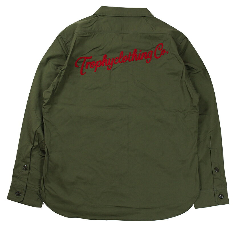 TROPHY CLOTHING [-Gas Worker Shirt- Green size.14,15,16,17]