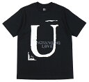 UNCHANGING LOVE [-SS BIG U TEE SHIRT- IVORY~BLACK BODY size.S,M,L,XL]