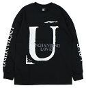 UNCHANGING LOVE [-LS BIG U TEE SHIRT- IVORY~BLACK BODY size.S,M,L,XL]