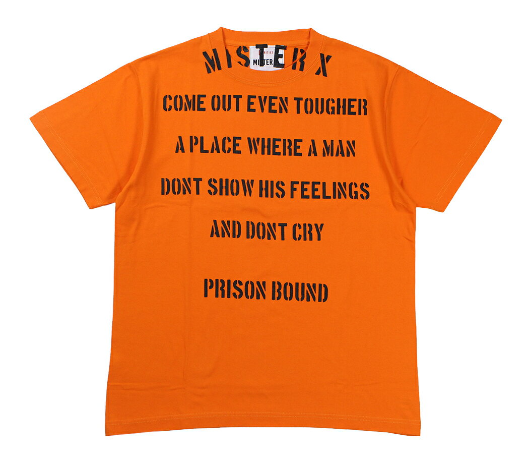 MISTER X [-MRX PRISON BOUND TEE SHIRT SS- ORG size.M,L,XL,XXL]