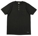 TROPHY CLOTHING [-OD HENLEY TEE- Gun Black size.36,38,40,42]