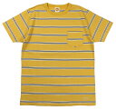 TROPHY CLOTHING [-MULTI BORDER POCKET S/S TEE- Yellow size.36,38,40,42]