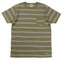 TROPHY CLOTHING [-MULTI BORDER POCKET S/S TEE- Olive size.36,38,40,42]