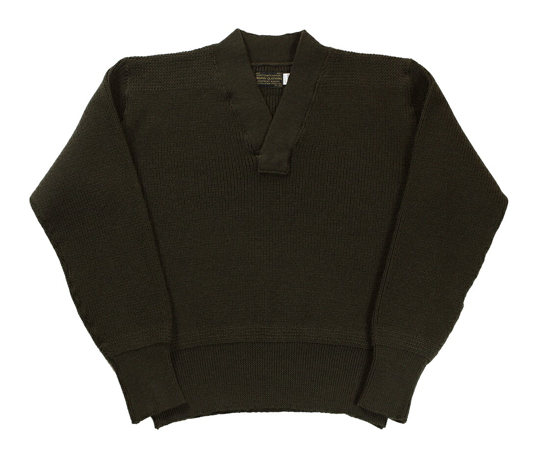 TROPHY CLOTHING [-USAAF Mechanic Knit- Dark Olive size.36-38,40-42]