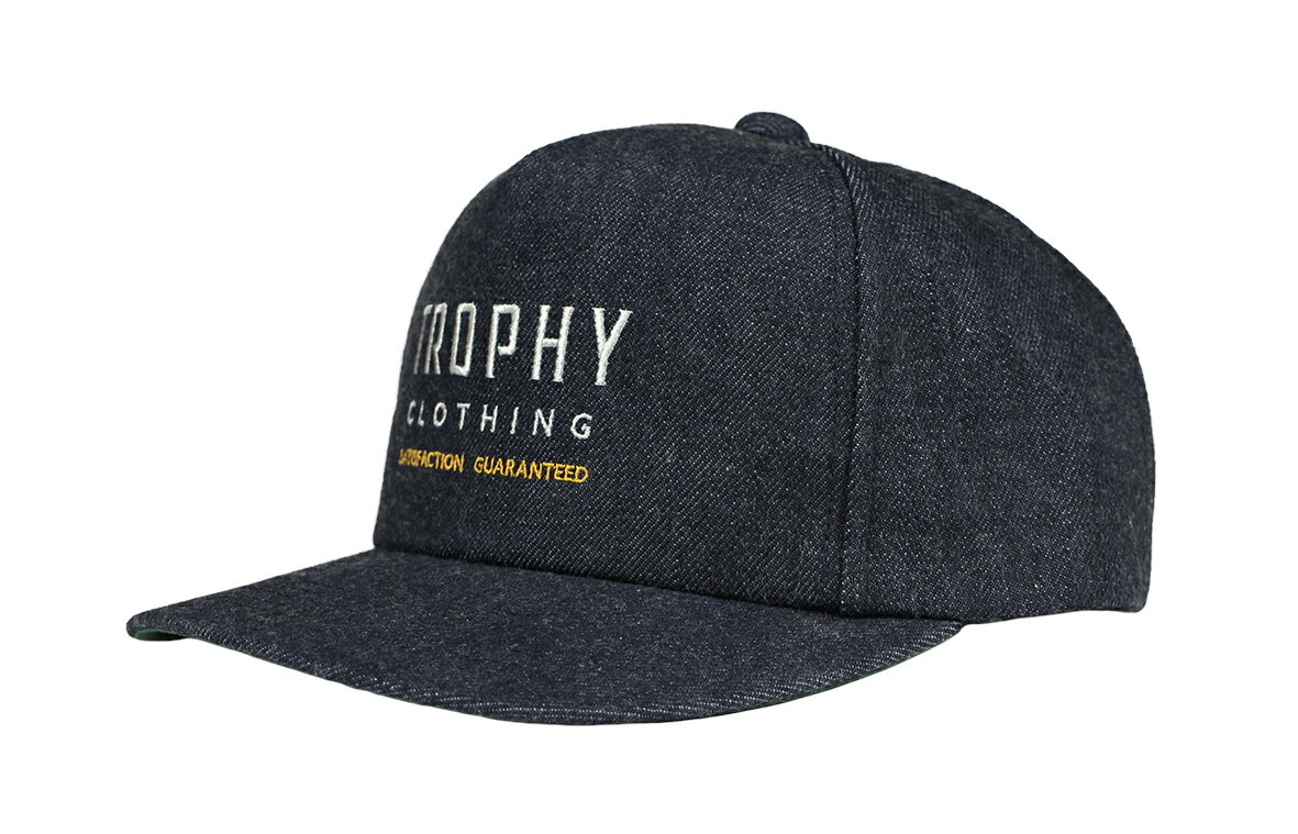 TROPHY CLOTHING [-HARVEST WORK LOGO DENIM TRACKER CAP- INDIGO]