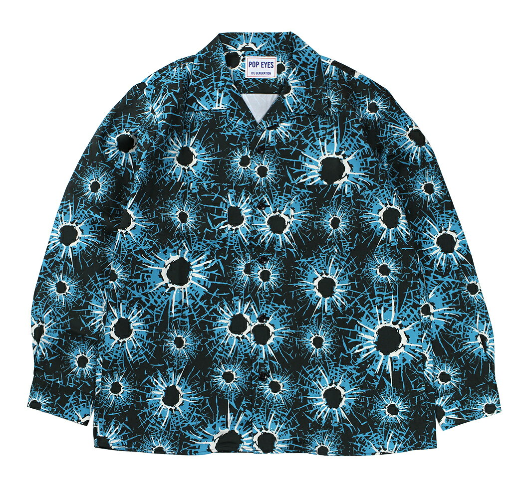 POP EYES [-BULLET HOLE O/C SHIRT LS- BLK size.M,L,XL]のサムネイル