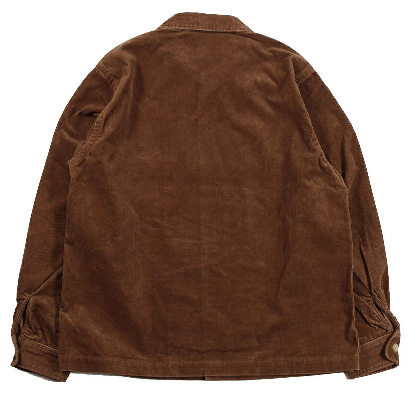 TROPHY CLOTHING [-Cord Skipper L/S Shirt- Brown size.14,15,16,17]