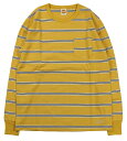 TROPHY CLOTHING [-MULTI BORDER POCKET L/S TEE- Yellow size.36,38,40,42]