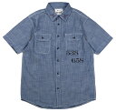 MISTER X [-MR-X PRISONER SHIRT SS- L/BLUE size.M,L,XL]