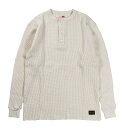 TROPHY CLOTHING [-Heavy Waffle Mil Henley L/S Tee- Ecru size.36,38,40,42,44]