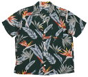 TROPHY CLOTHING [-DUKE HAWAIIAN S/S SHIRT- Green size.14,15,16,17]