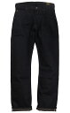 TROPHY CLOTHING [-1907 NARROW BLACKIE DENIM- Black w.28,30,32,34,36,38]