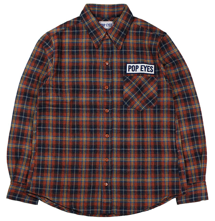 POP EYES [-PPE RAT FLANNEL SHIRT LS- ORG size.M,L,XL]