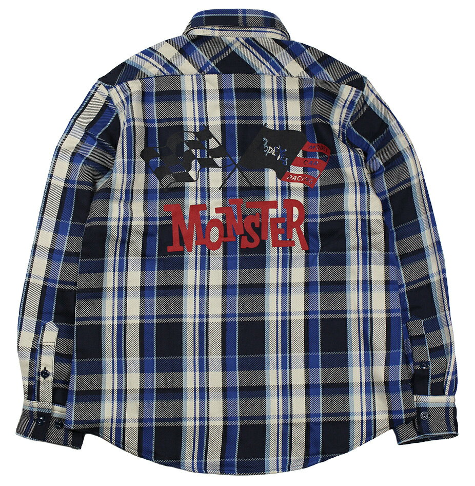 POP EYES [-MODEL CAR CLUB FLANNEL SHIRT LS- BLU size.M,L,XL]
