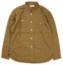 TROPHY CLOTHING [-POLKA DOT STRIPE MACHINE AGE L/S SHIRT- Mustard size 14,15,16,17]