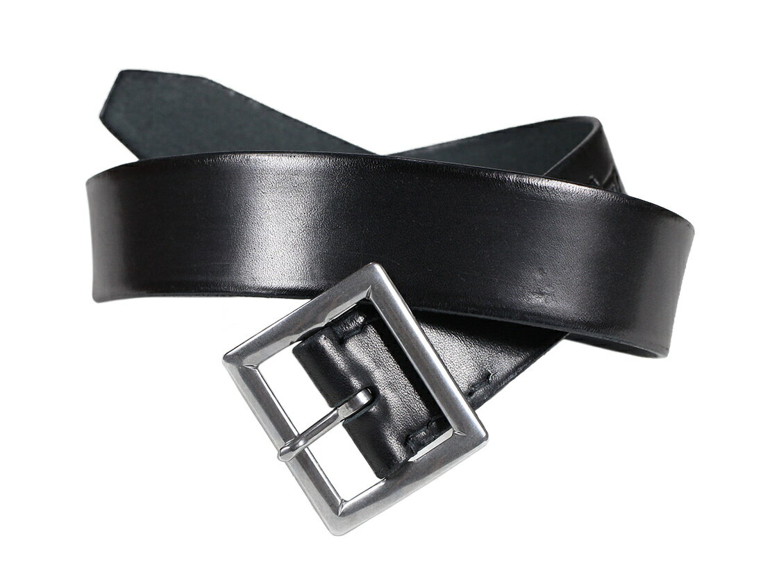 TROPHY CLOTHING [-INDUSTRIAL IRON BUCKLE LEATHER BELT- Black w.,32,34,...