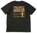 TROPHY CLOTHING [-BOX LOGO OD POCKET TEE- Gun Black size.36,38,40,42]