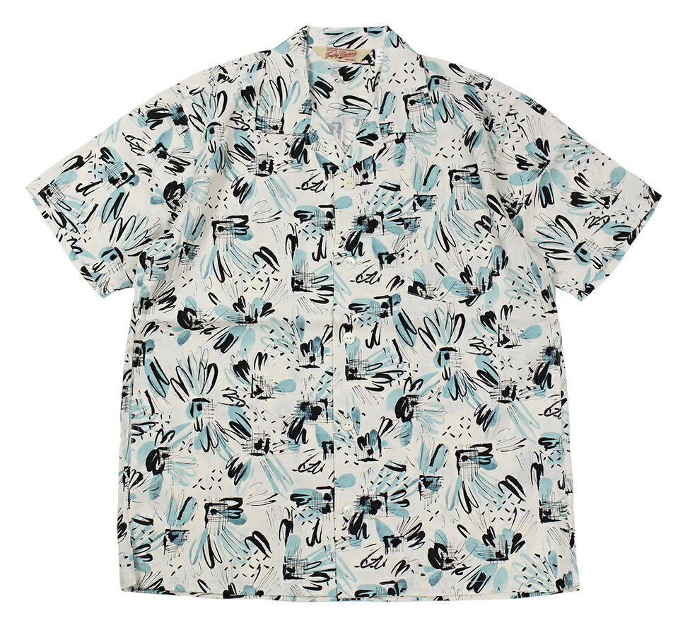 TROPHY CLOTHING [-ATOMIC HAWAIIAN S/S SHIRT- White size.14,15,16,17]